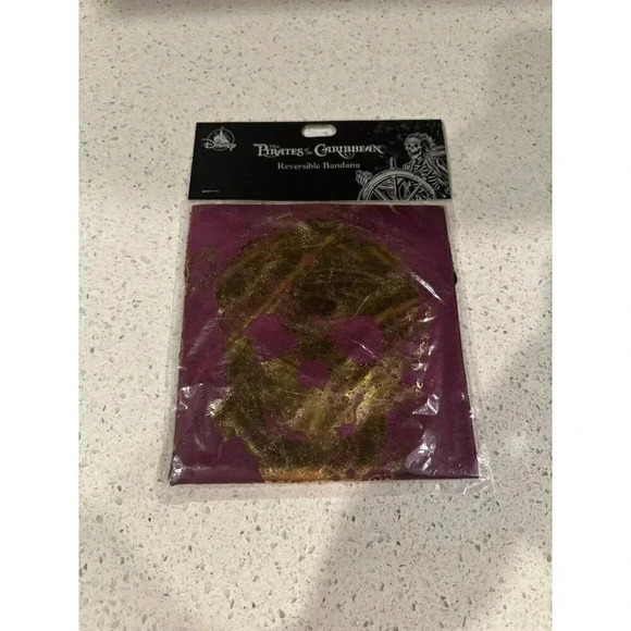 Disney Parks Magic Kingdom PIRATES of the CARIBBEAN Reversible Bandana nwt dt - Picture 1 of 2